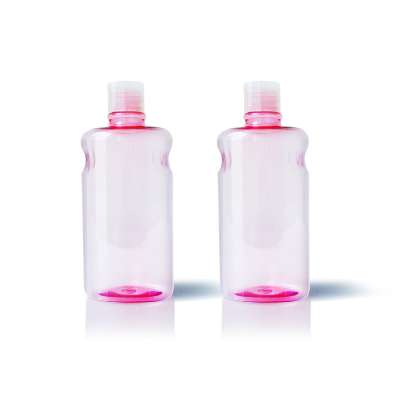 Hot sale 300ml custom portable round plastic pet bottle with screw on cap