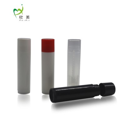 Wholesale low moq stock 4.2g pp mini slim empty round lipstick tube